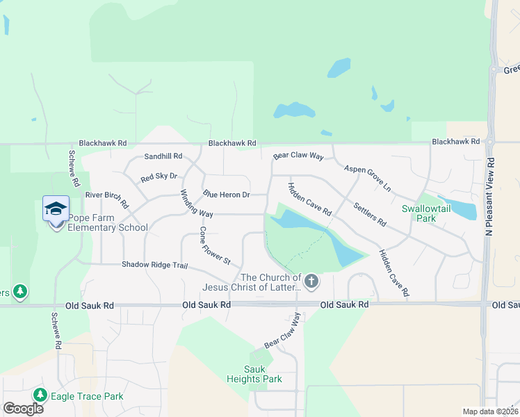 map of restaurants, bars, coffee shops, grocery stores, and more near 906 Winding Way in Middleton