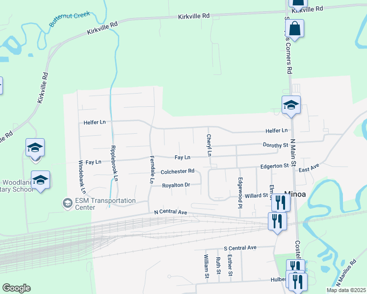 map of restaurants, bars, coffee shops, grocery stores, and more near in Minoa