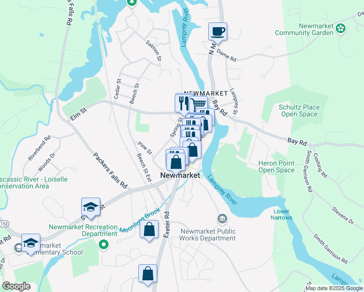 map of restaurants, bars, coffee shops, grocery stores, and more near 10 Chapel Street in Newmarket