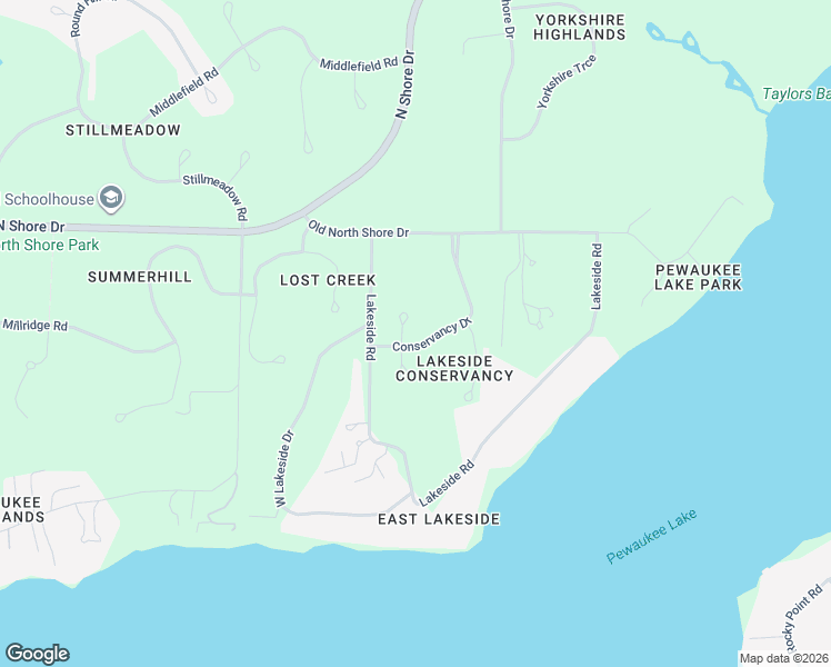map of restaurants, bars, coffee shops, grocery stores, and more near W286N3356 Stone Fence Court in Pewaukee