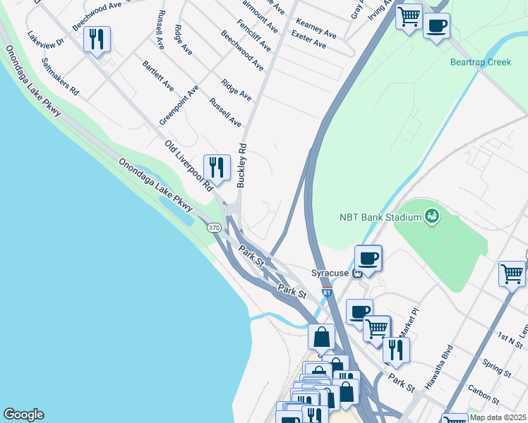 map of restaurants, bars, coffee shops, grocery stores, and more near 100 Buckley Road in Liverpool