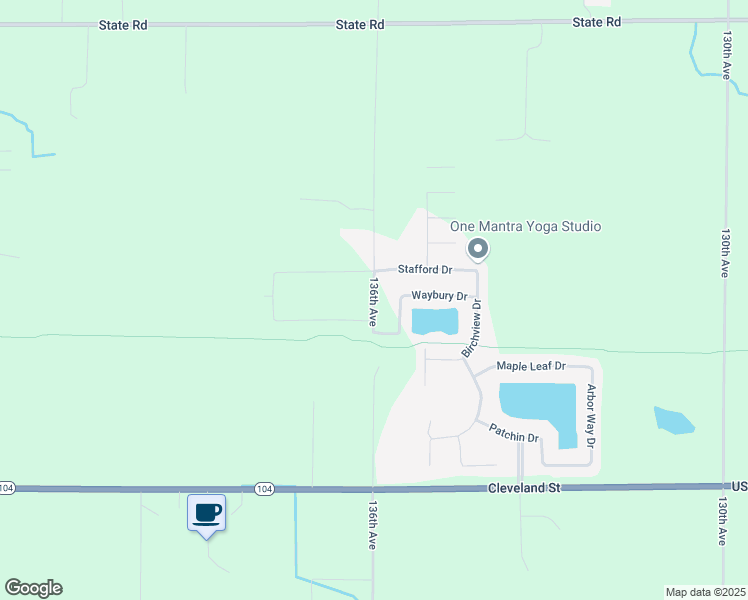 map of restaurants, bars, coffee shops, grocery stores, and more near 136th Avenue in Ottawa County