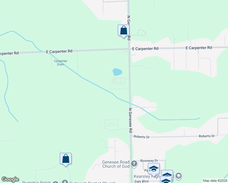 map of restaurants, bars, coffee shops, grocery stores, and more near 4472 Labean Court in Flint