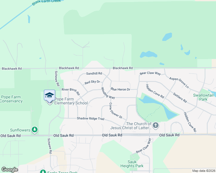 map of restaurants, bars, coffee shops, grocery stores, and more near 9605 Blue Heron Dr in Middleton