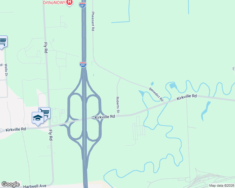 map of restaurants, bars, coffee shops, grocery stores, and more near 6860 Benedict Road in East Syracuse