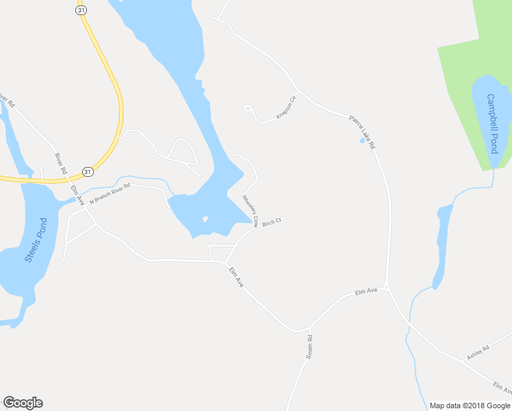 map of restaurants, bars, coffee shops, grocery stores, and more near 23 Wheelers Cove in Antrim