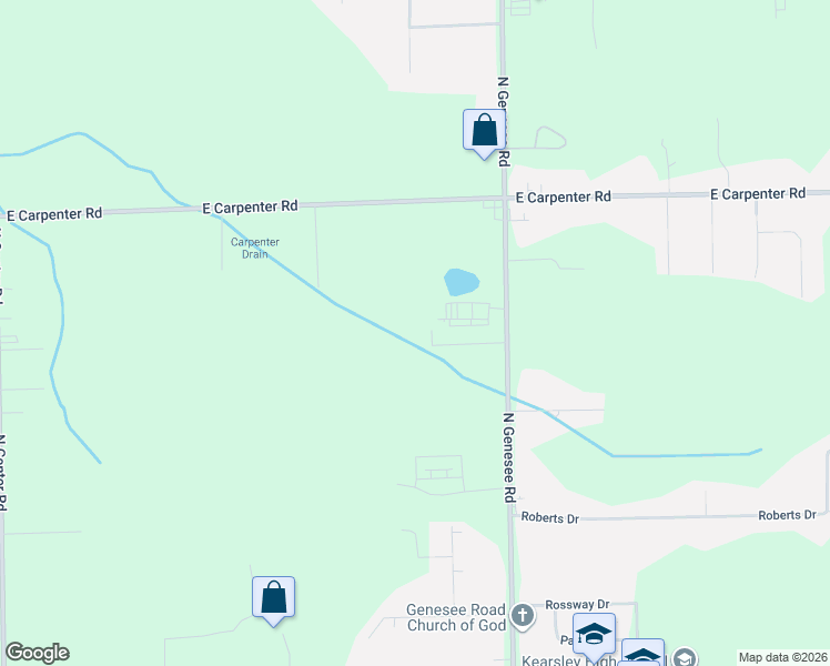 map of restaurants, bars, coffee shops, grocery stores, and more near 4437 Labean Court in Flint