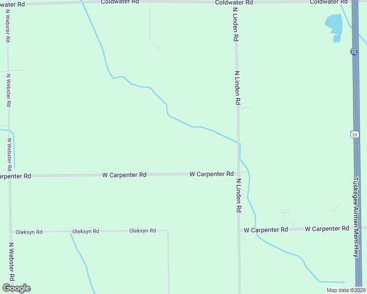 map of restaurants, bars, coffee shops, grocery stores, and more near 5128 West Carpenter Road in Flint