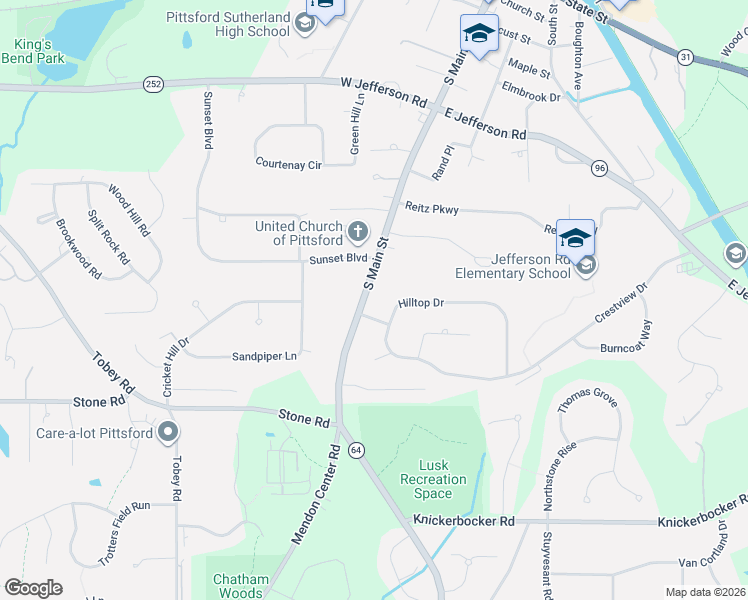 map of restaurants, bars, coffee shops, grocery stores, and more near in Monroe County