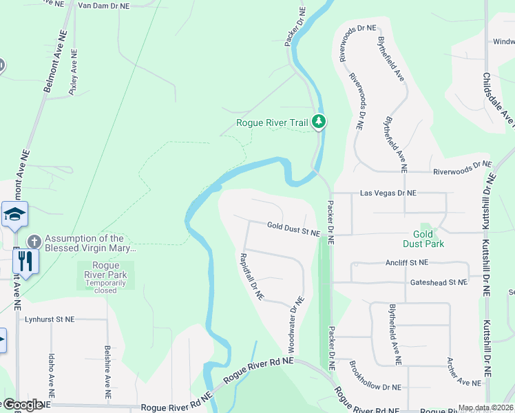 map of restaurants, bars, coffee shops, grocery stores, and more near 6600 Rogueview Court Northeast in Plainfield charter Township