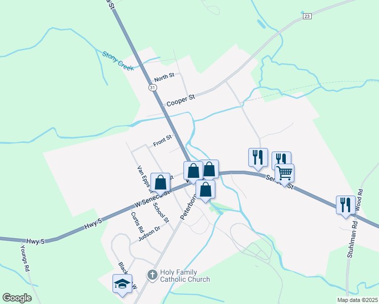 map of restaurants, bars, coffee shops, grocery stores, and more near 4520 Verona Street in Vernon