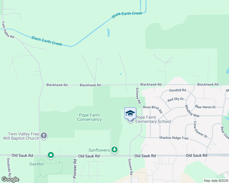 map of restaurants, bars, coffee shops, grocery stores, and more near 7439 Blackhawk Road in Middleton