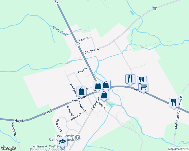 map of restaurants, bars, coffee shops, grocery stores, and more near 4520 Verona Street in Vernon