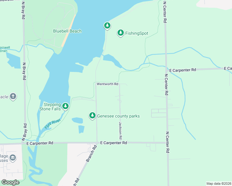 map of restaurants, bars, coffee shops, grocery stores, and more near 5189 Jackson Road in Flint