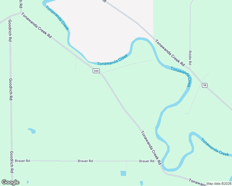 map of restaurants, bars, coffee shops, grocery stores, and more near 9830 Tonawanda Creek Road in Clarence Center