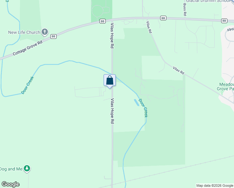 map of restaurants, bars, coffee shops, grocery stores, and more near 4293 Vilas Hope Road in Cottage Grove