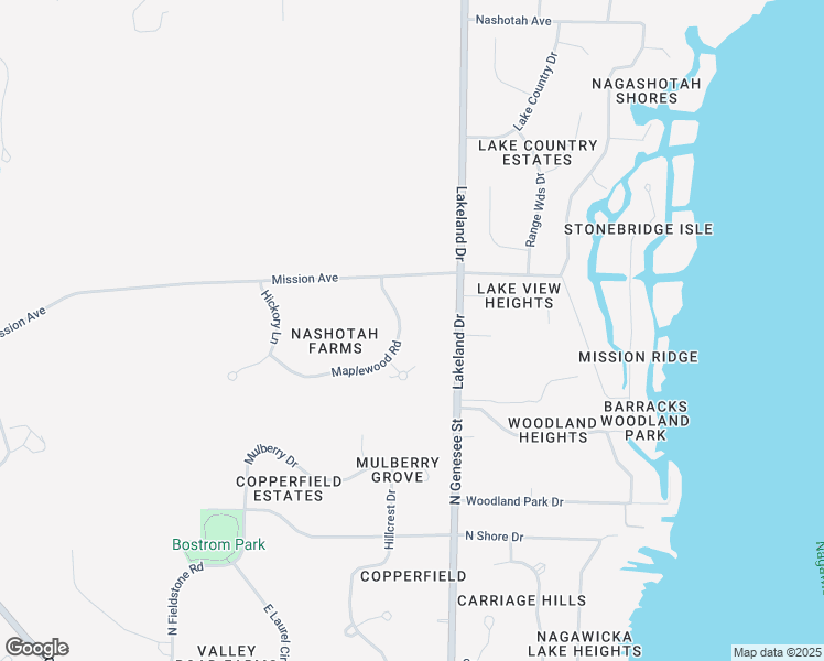 map of restaurants, bars, coffee shops, grocery stores, and more near W331N3416 Maplewood Road in Nashotah