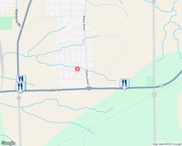 map of restaurants, bars, coffee shops, grocery stores, and more near 13030-13200 Lundy's Lane in Thorold