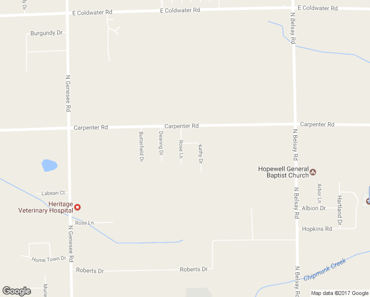 map of restaurants, bars, coffee shops, grocery stores, and more near 5551 Kathy Drive in Flint