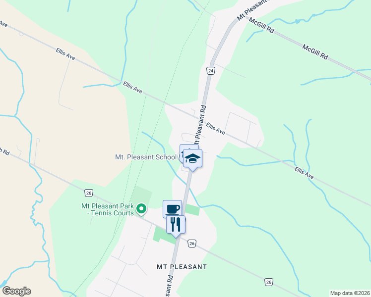 map of restaurants, bars, coffee shops, grocery stores, and more near 655 Brant County Road 24 in Brant