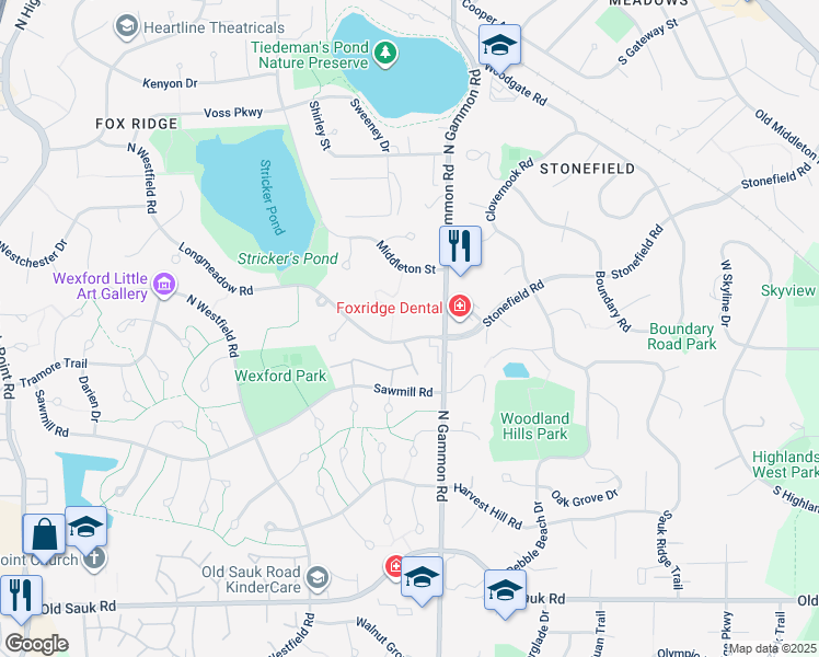 map of restaurants, bars, coffee shops, grocery stores, and more near 7014 Longmeadow Rd in Madison