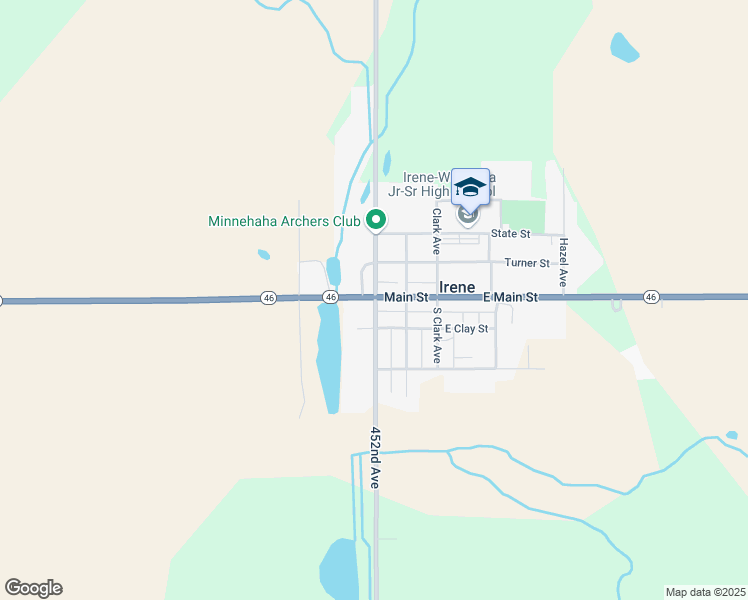 map of restaurants, bars, coffee shops, grocery stores, and more near in Irene
