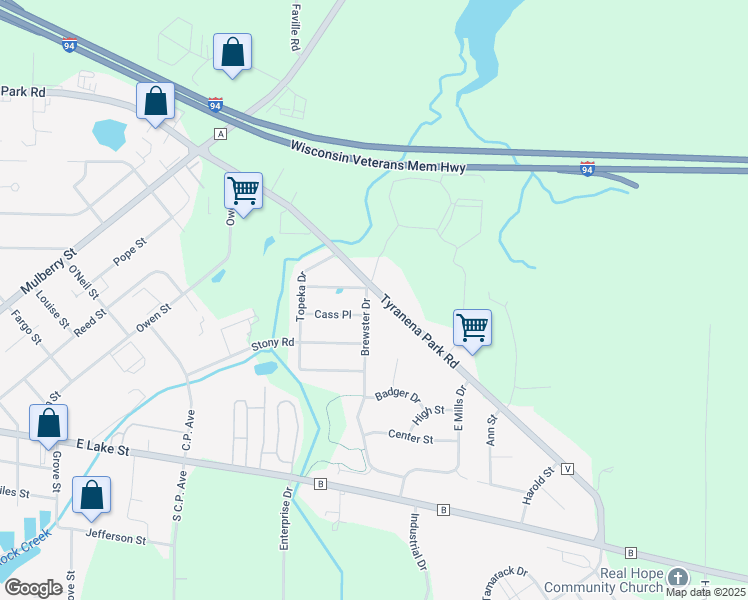map of restaurants, bars, coffee shops, grocery stores, and more near 610 Brewster Dr in Lake Mills