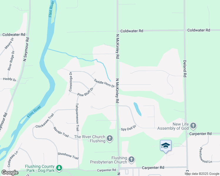 map of restaurants, bars, coffee shops, grocery stores, and more near 9019 Saddle Horn Drive in Flushing