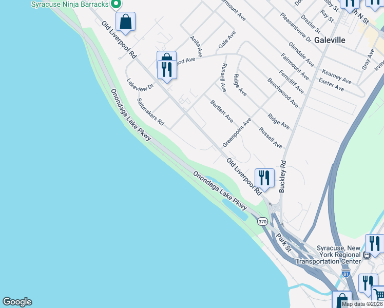 map of restaurants, bars, coffee shops, grocery stores, and more near 314 Saltmakers Road in Liverpool