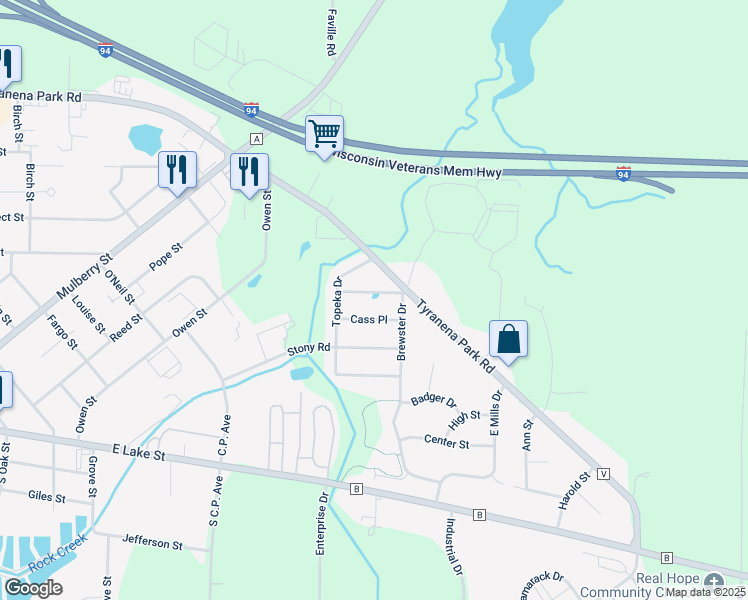 map of restaurants, bars, coffee shops, grocery stores, and more near 933 Cass Place in Lake Mills