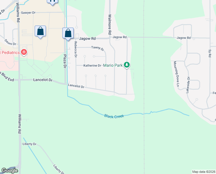 map of restaurants, bars, coffee shops, grocery stores, and more near 7027 Samantha Court in Niagara Falls