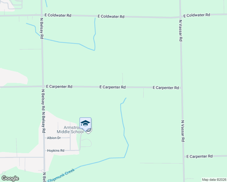 map of restaurants, bars, coffee shops, grocery stores, and more near 6260 East Carpenter Road in Flint