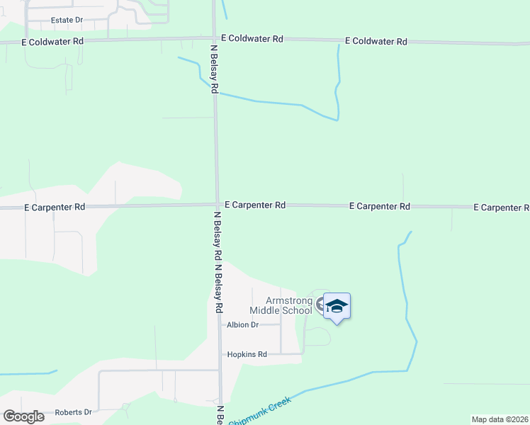 map of restaurants, bars, coffee shops, grocery stores, and more near 6065 East Carpenter Road in Flint