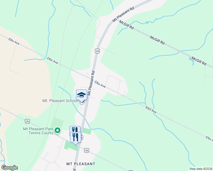 map of restaurants, bars, coffee shops, grocery stores, and more near 201 Ellis Avenue in Brant