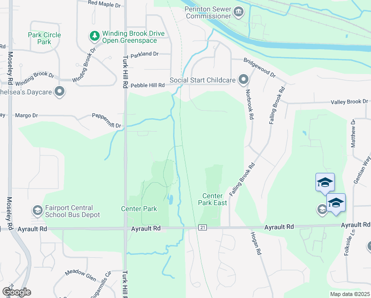 map of restaurants, bars, coffee shops, grocery stores, and more near 1334 Turk Hill Road in Fairport