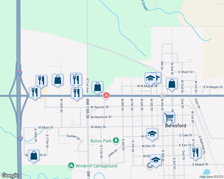 606 West Cedar Street, Beresford SD Walk Score