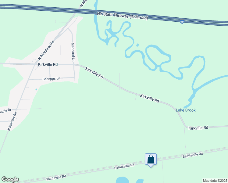 map of restaurants, bars, coffee shops, grocery stores, and more near 8010 Kirkville Road in Kirkville