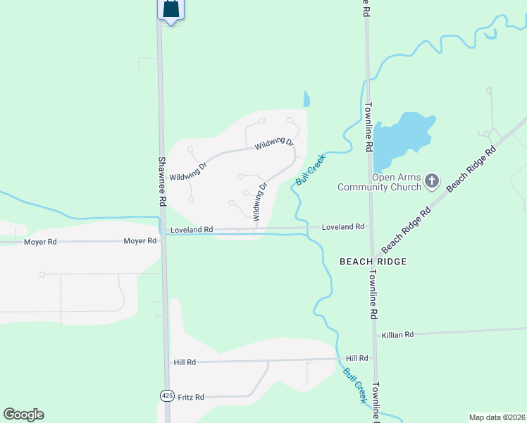 map of restaurants, bars, coffee shops, grocery stores, and more near 3917 Wildwing Drive in North Tonawanda