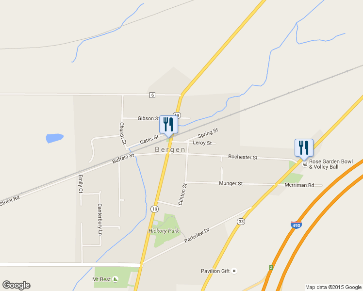 map of restaurants, bars, coffee shops, grocery stores, and more near 12 Leroy Street in Bergen