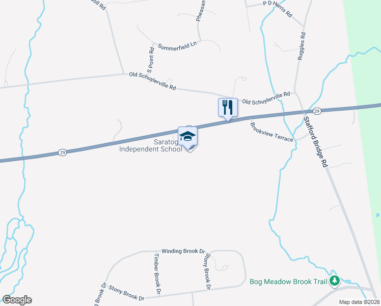 map of restaurants, bars, coffee shops, grocery stores, and more near 459 Lake Avenue in Saratoga Springs