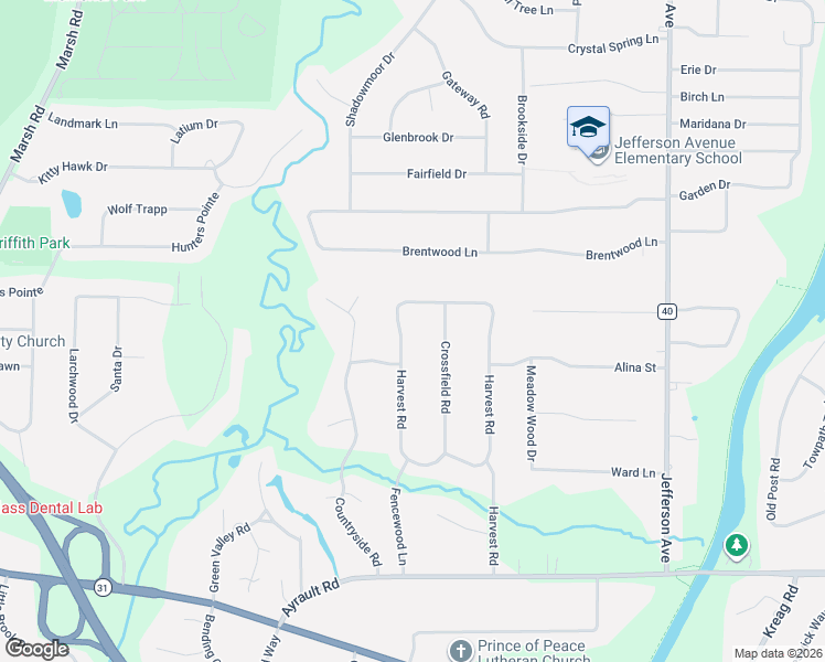 map of restaurants, bars, coffee shops, grocery stores, and more near 74 Harvest Road in Fairport