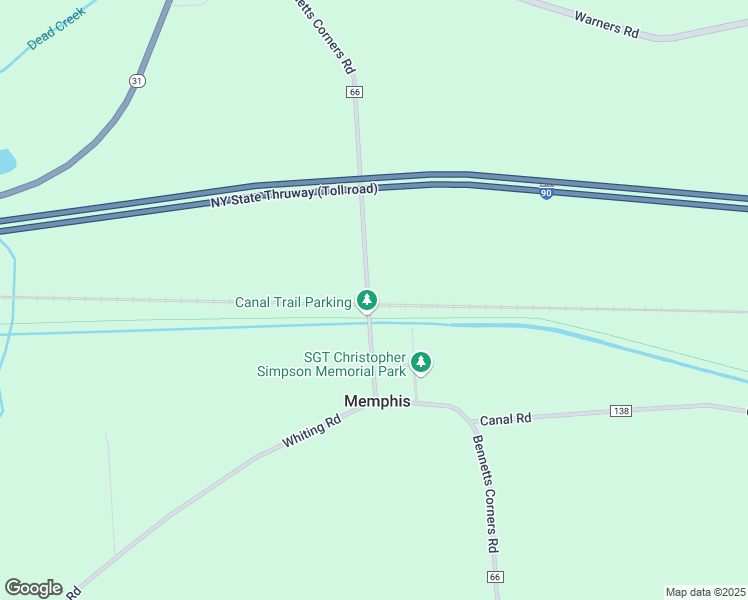 map of restaurants, bars, coffee shops, grocery stores, and more near 6488 Bennetts Corners Road in Warners