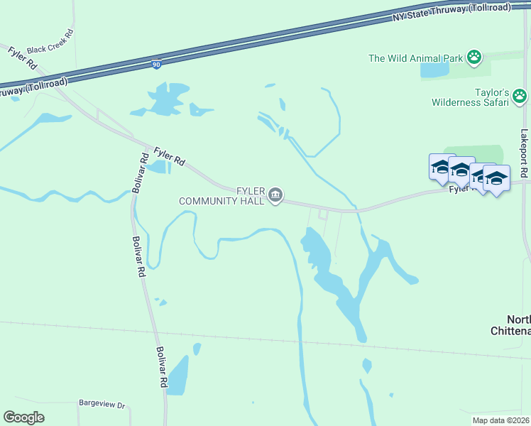 map of restaurants, bars, coffee shops, grocery stores, and more near 1636 Fyler Road in Chittenango