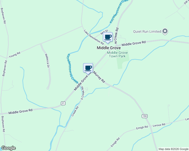 map of restaurants, bars, coffee shops, grocery stores, and more near 983 Murray Road in Middle Grove