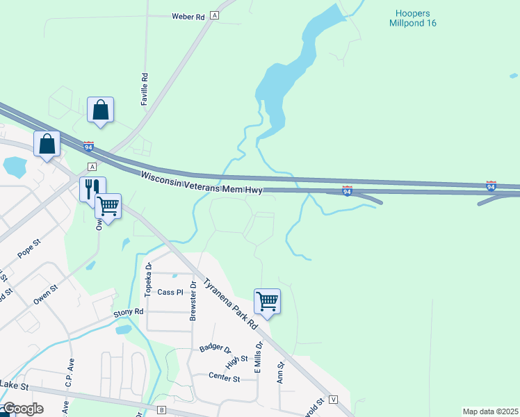 map of restaurants, bars, coffee shops, grocery stores, and more near 1011-1011 East Brewster Drive in Lake Mills