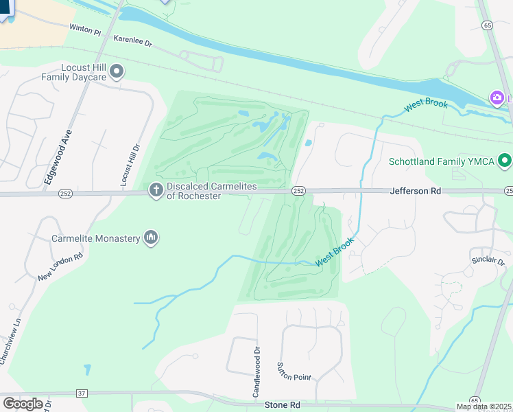 map of restaurants, bars, coffee shops, grocery stores, and more near 1 Dunnwood Green Lane in Pittsford