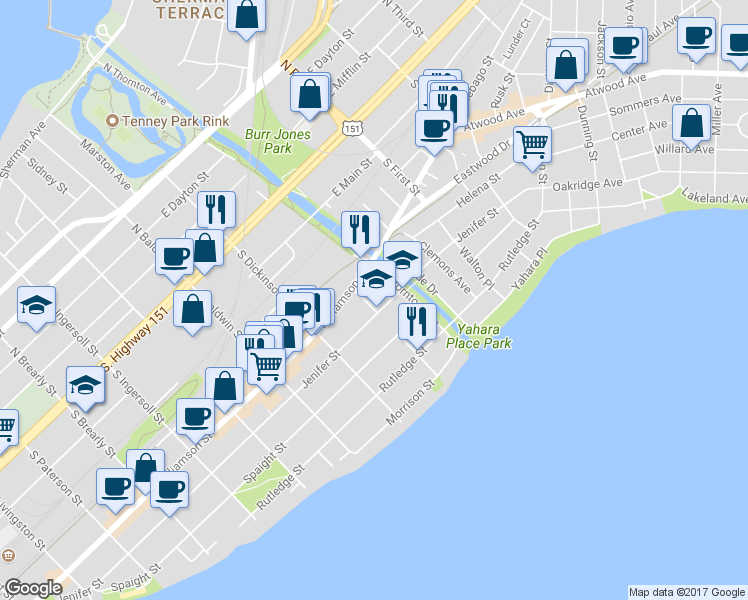 map of restaurants, bars, coffee shops, grocery stores, and more near 417 Cantwell Court in Madison