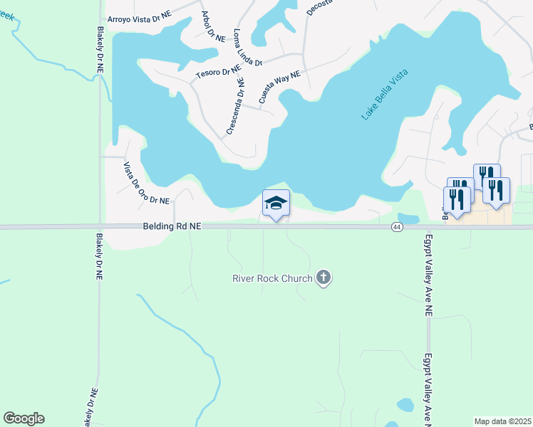 map of restaurants, bars, coffee shops, grocery stores, and more near 6828 Bonita Vista Court Northeast in Rockford