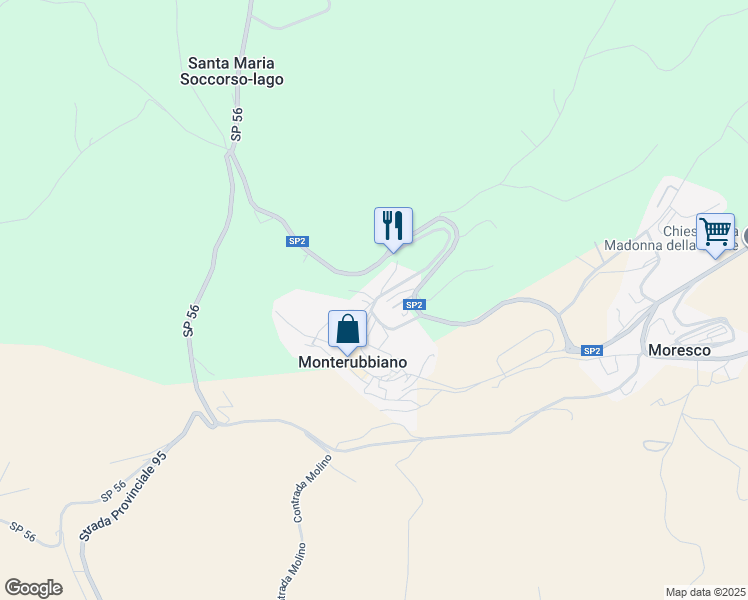 map of restaurants, bars, coffee shops, grocery stores, and more near in Monterubbiano