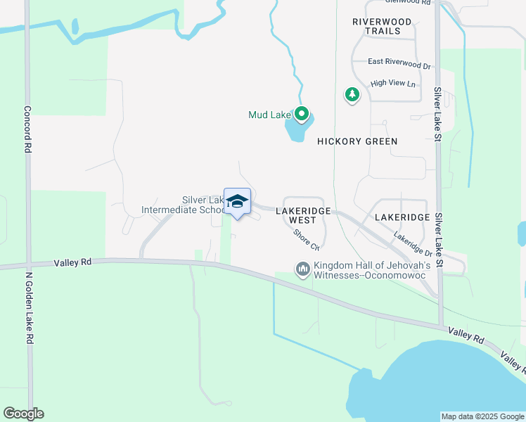 map of restaurants, bars, coffee shops, grocery stores, and more near 555 Oconomowoc Parkway in Oconomowoc